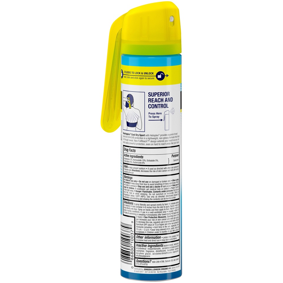 slide 6 of 6, Neutrogena Cool Dry Sport Water Resistant Sunscreen Spray - SPF 70, 5 oz
