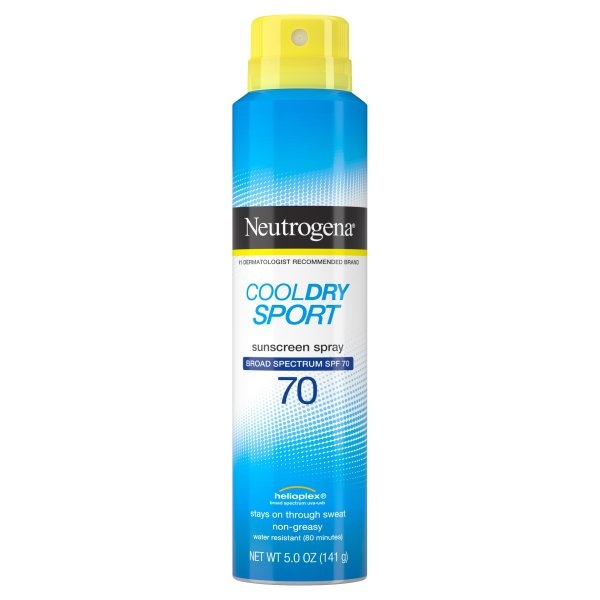 slide 1 of 6, Neutrogena Cool Dry Sport Water Resistant Sunscreen Spray - SPF 70, 5 oz
