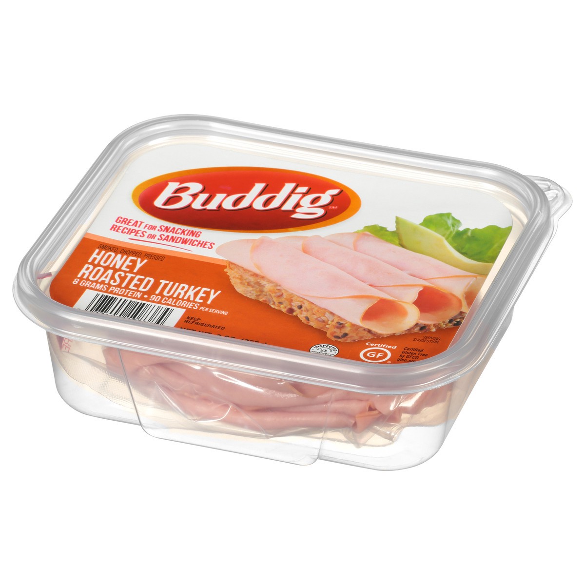 slide 3 of 11, Buddig Tub Honey Turkey, 9 oz