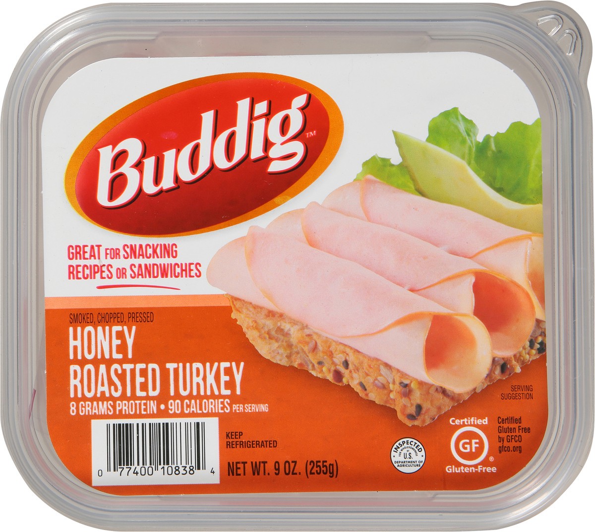 slide 8 of 11, Buddig Tub Honey Turkey, 9 oz