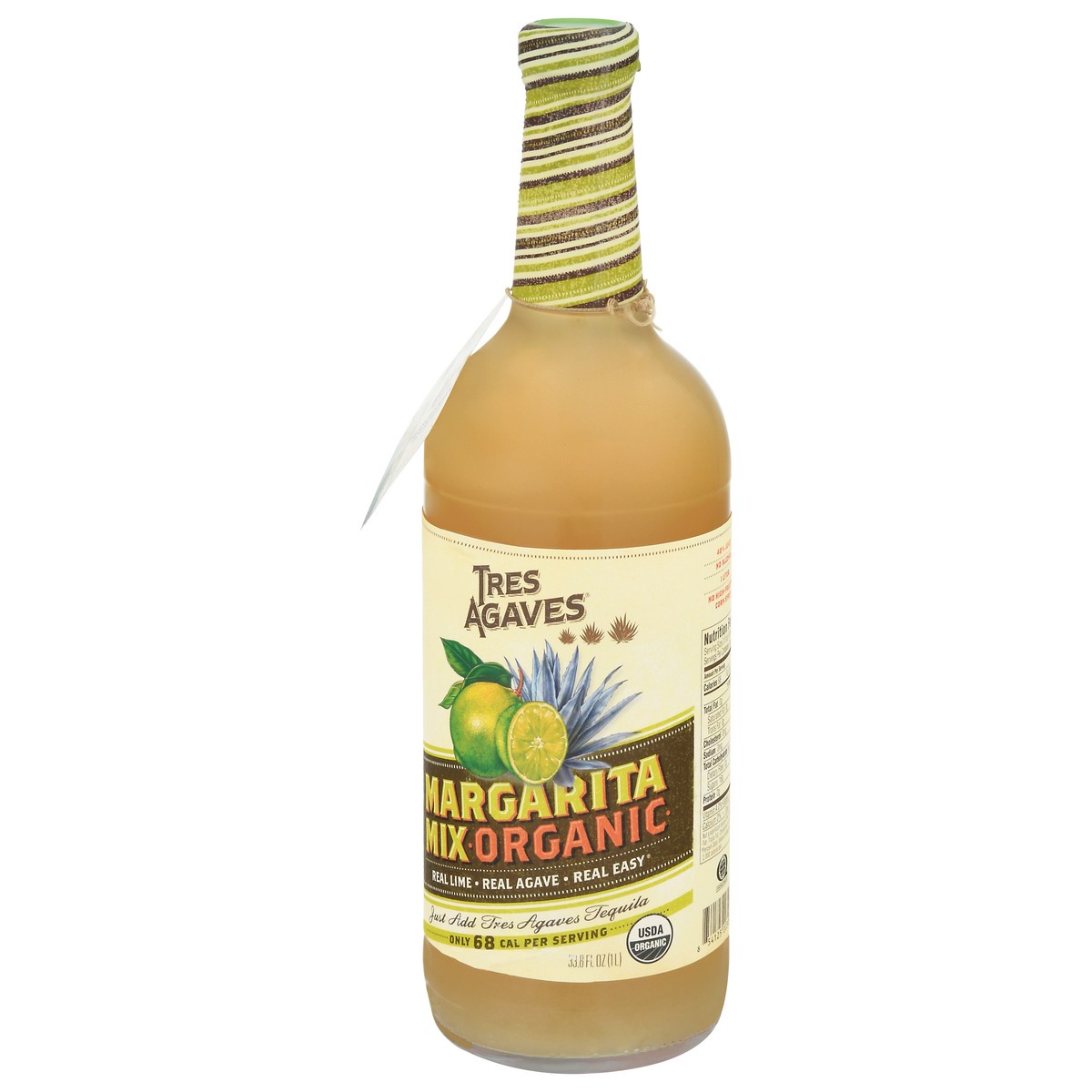 slide 2 of 14, Tres Agaves Organic Lime Margarita Mix, 1 Liter Bottle, 1 liter