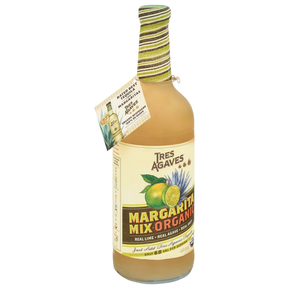 slide 12 of 14, Tres Agaves Organic Lime Margarita Mix, 1 Liter Bottle, 1 liter