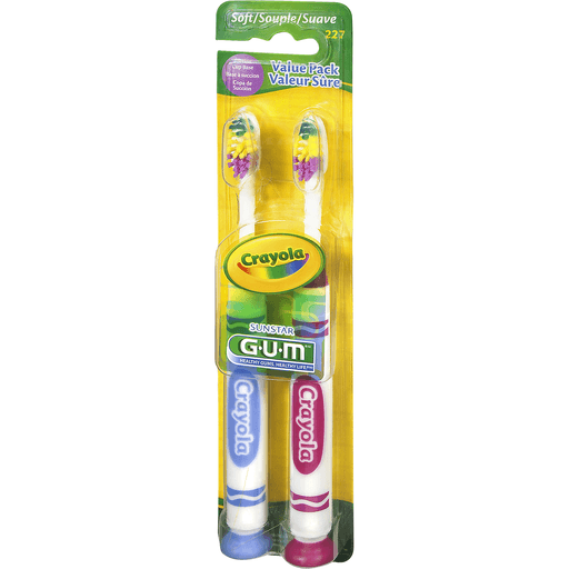 slide 3 of 9, G-U-M Crayola Soft Toothbrush, 2 ct