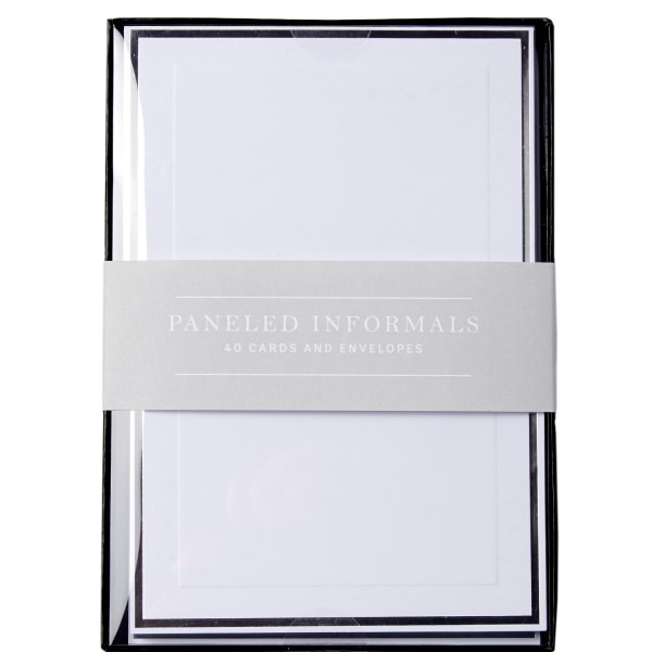 slide 1 of 3, C.R. Gibson Paneled Informal Notes, White, 40 ct