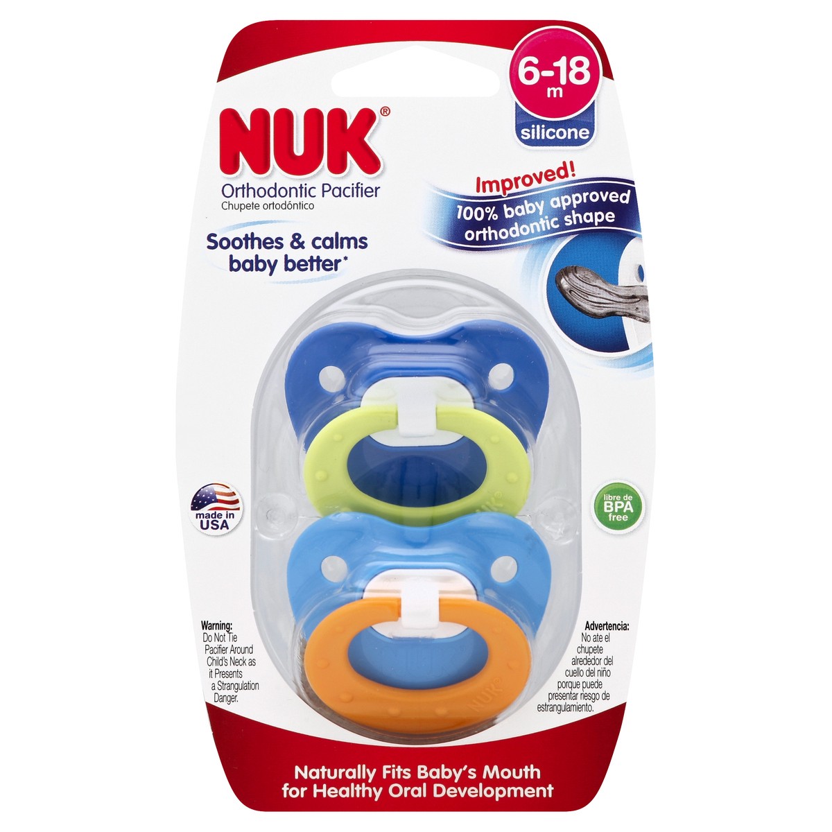 slide 2 of 3, NUK Pacifiers 2 ea, 2 ct