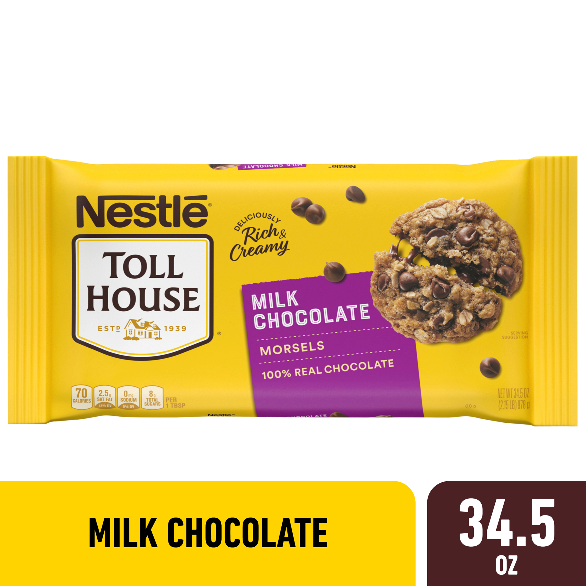 slide 1 of 7, Toll House Milk Chocolate Chips, 34.5 oz