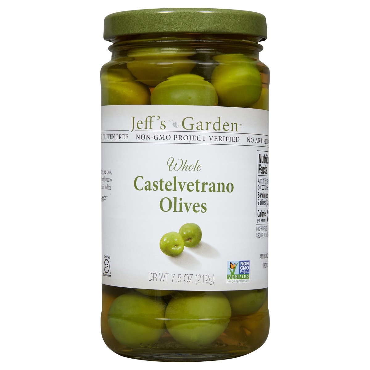 slide 1 of 7, Jeff's Naturals Whole Castelvetrano Olives, 7.5 oz