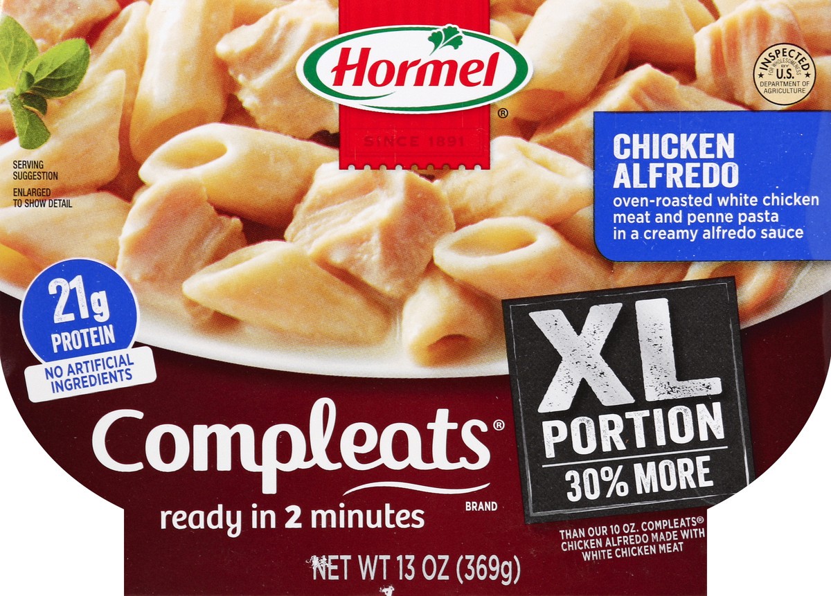 slide 5 of 6, Hormel Compleats Chicken Alfredo, 13 oz