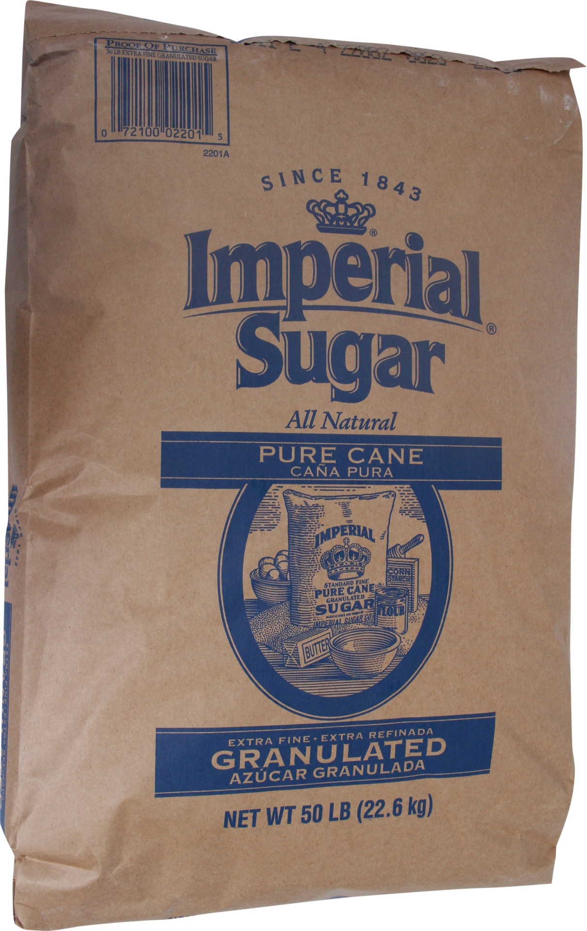 slide 1 of 1, Imperial Granulated Sugar, 50 lb