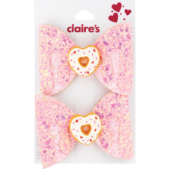 slide 1 of 1, CLAIRES Con V 2Sl Donut Bows, 1 ct