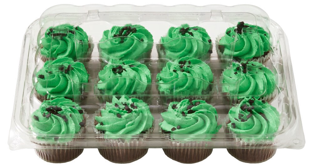 slide 3 of 3, Bakery Fresh Mint Chocolate Mini Cupcakes, 12 ct