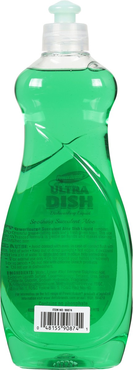 slide 10 of 10, PowerHouse Triple Action Ultra Dish Soothing Succulent Aloe Dishwashing Liquid 18 fl oz, 25 oz