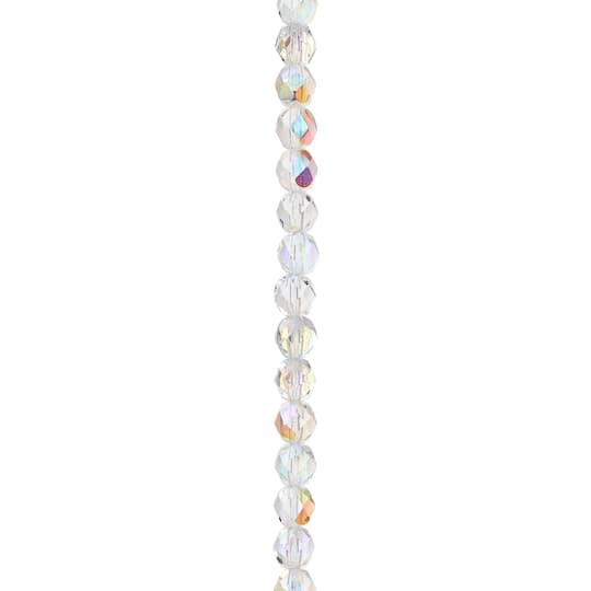slide 1 of 3, Crystal Aurora Borealis Czech Glass Faceted Round Beads, 6mm By Bead Landing, 6 mm