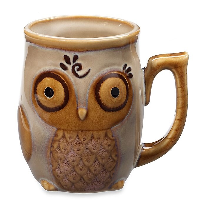 slide 1 of 1, Gibson Home Nature's Owl Mug - Cream, 12 oz