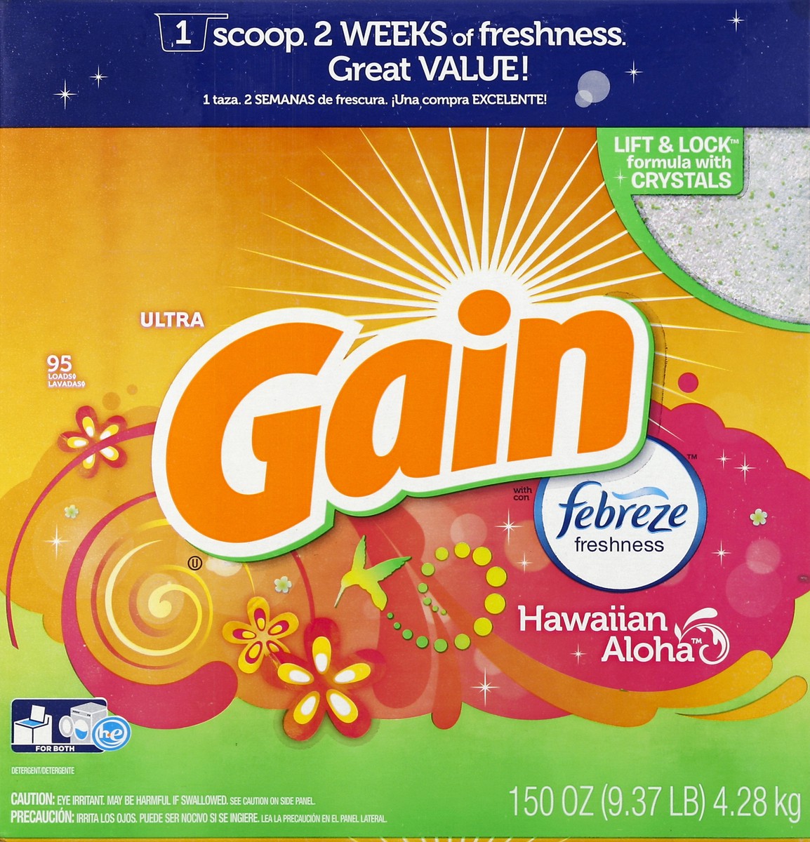 slide 4 of 4, Gain Detergent 150 oz, 150 oz