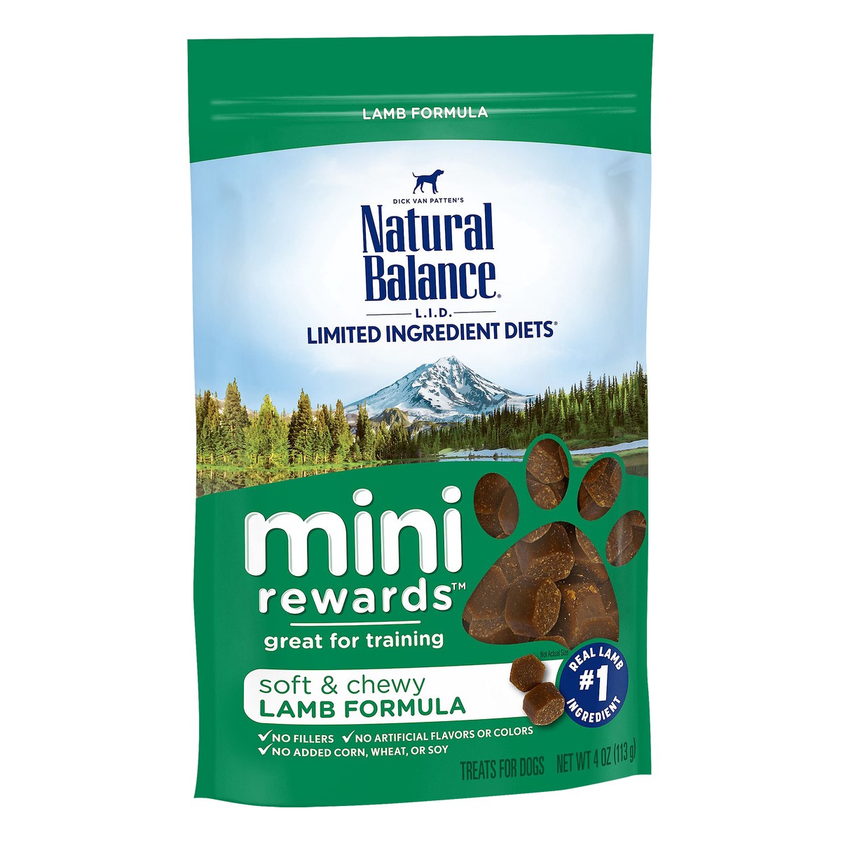 slide 4 of 8, Natural Balance L.I.D. Limited Ingredient Diets Mini Rewards Soft & Chewy Lamb Formula Treats for Dogs 4 oz, 4 oz