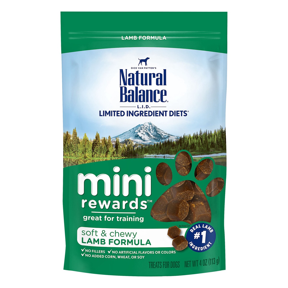 slide 1 of 8, Natural Balance L.I.D. Limited Ingredient Diets Mini Rewards Soft & Chewy Lamb Formula Treats for Dogs 4 oz, 4 oz