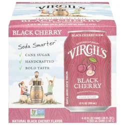 Virgil's Black Cherry Soda - 4 x 12 fl oz Cans