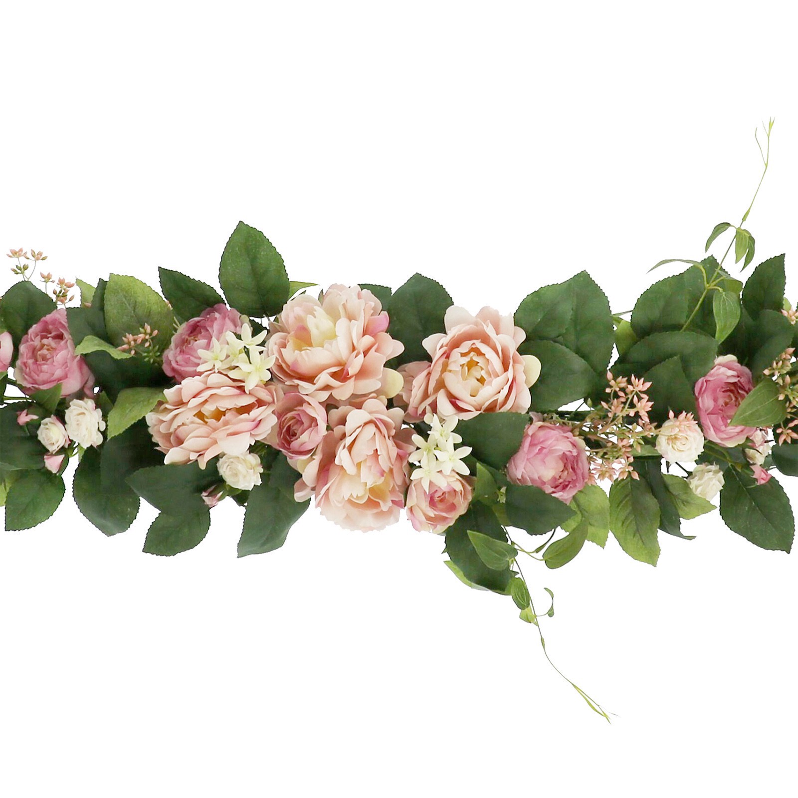 slide 2 of 2, 6ft. Peony & Rose Centerpiece Garland By Ashland, 6 ft