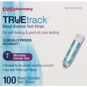 slide 1 of 1, CVS Health Blood Glucose Test Strips Featuring Truetrack, 100 ct