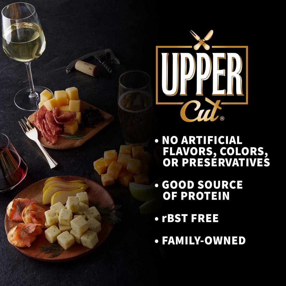 slide 4 of 6, Upper Cut Cubed Swiss Cheese, 6 oz