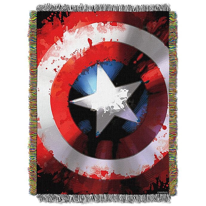 slide 1 of 1, Marvel Comics Captain America Star Shield Tapestry Throw, 1 ct