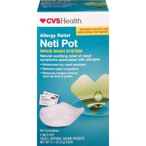 slide 1 of 1, CVS Health Allergy Relief Neti Pot Sinus Wash System, 1 ct