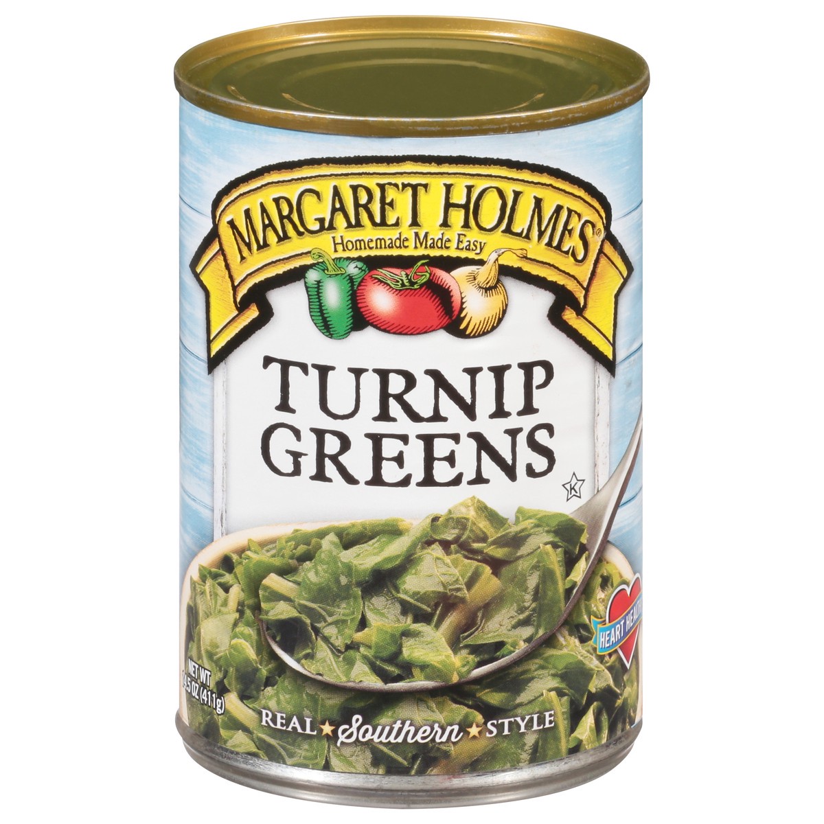 slide 1 of 9, Margaret Holmes Real Southern Style Turnip Greens 14.5 oz, 14.5 oz