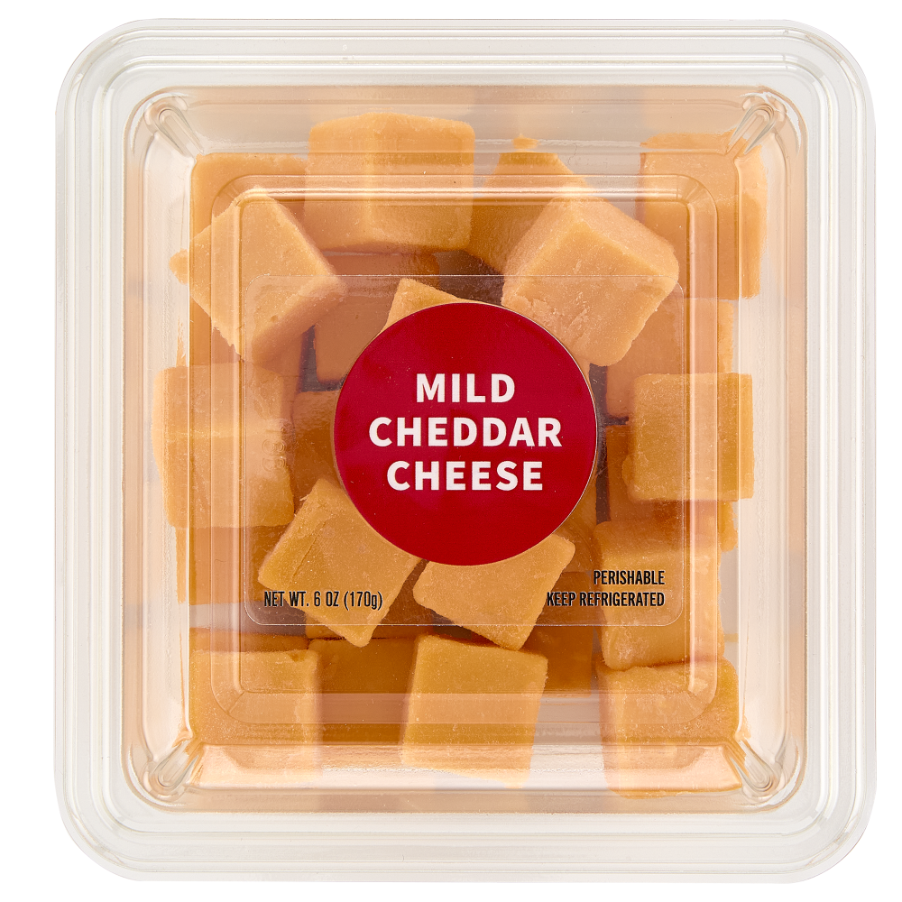 slide 5 of 6, Upper Cut Cubed Mild Cheddar Cheese, 6 oz