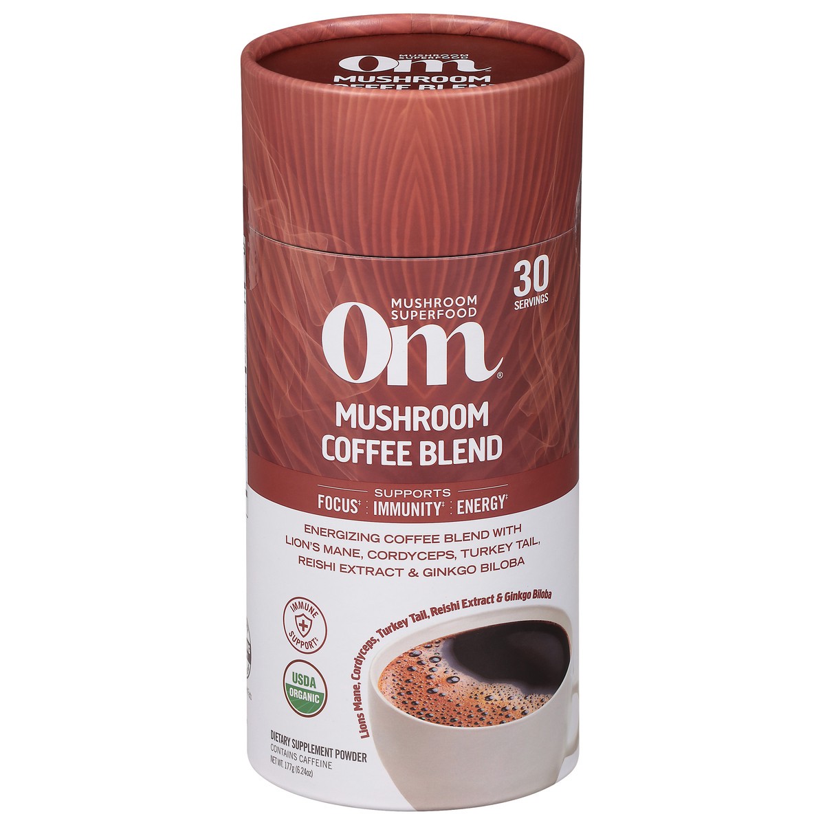 slide 2 of 14, Om Mushroom Coffee Blend- 6.24 oz, 1 ct