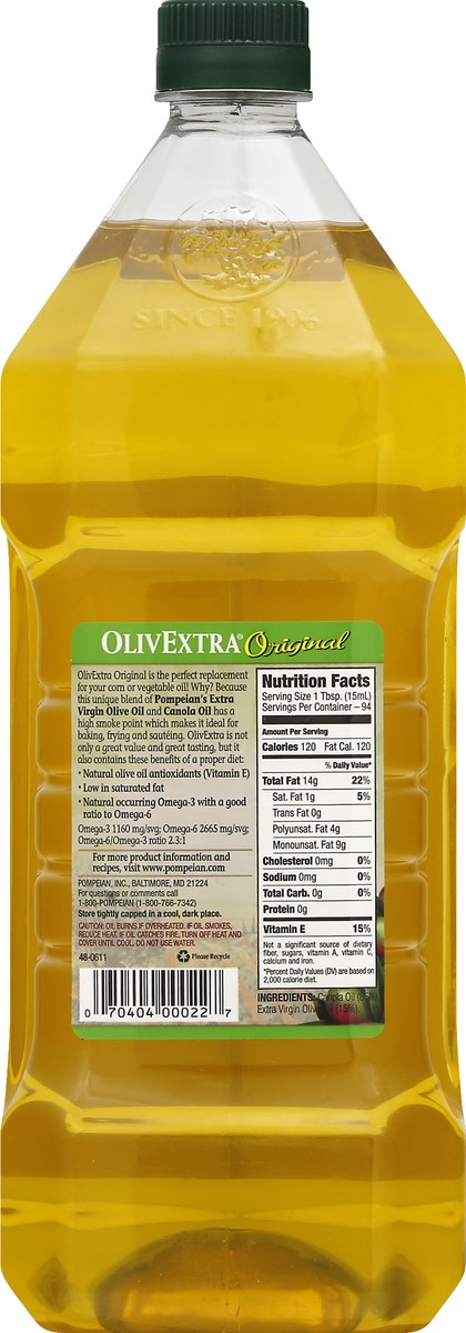 slide 5 of 9, Pompeian Evoo Canola Oil Blend, 48 fl oz