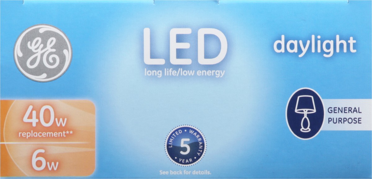 slide 9 of 9, GE LED 6 Watts 2 Pack Light Bulbs 2 Pack 2 ea, 2 ct