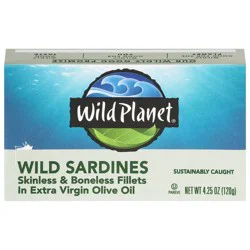 Wild Planet Wild Sardines in Extra Virgin Olive Oil 4.25 oz