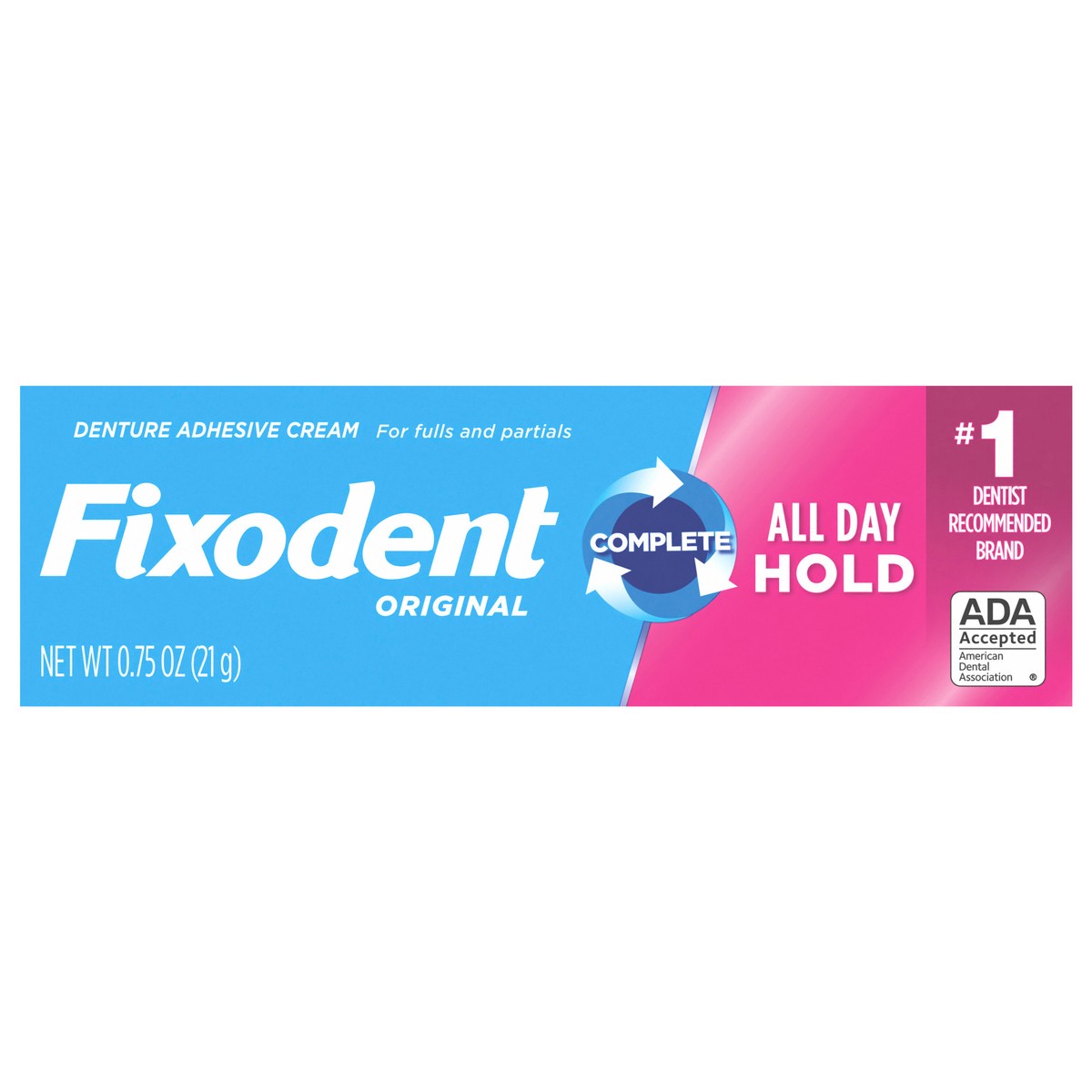 slide 2 of 8, Fixodent Original Secure Denture Adhesive 0.75oz, 1 ct