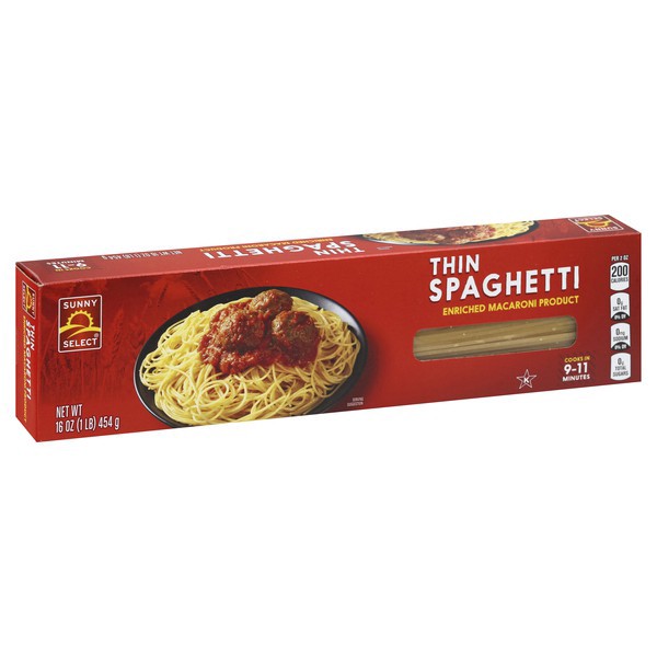 slide 1 of 1, Sunny Select, Spaghetti, Thin, 16 oz