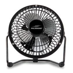 Polar Wind USB/AC Fan In Black, 4 in