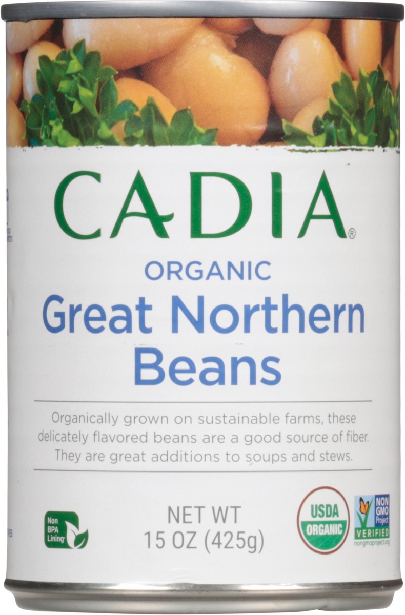 slide 2 of 13, Cadia Organic Great Northern Beans 15 oz, 15 oz