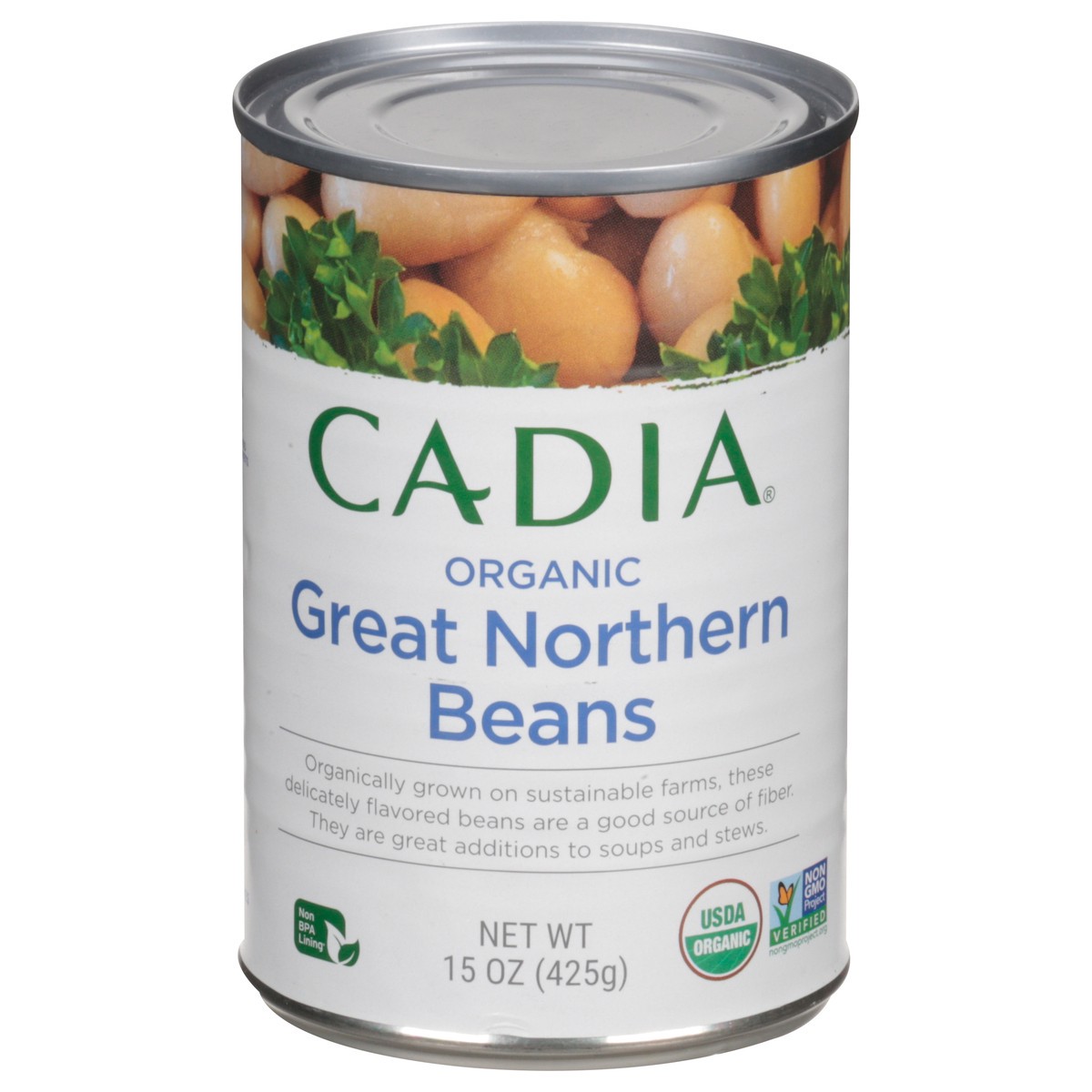 slide 1 of 13, Cadia Organic Great Northern Beans 15 oz, 15 oz