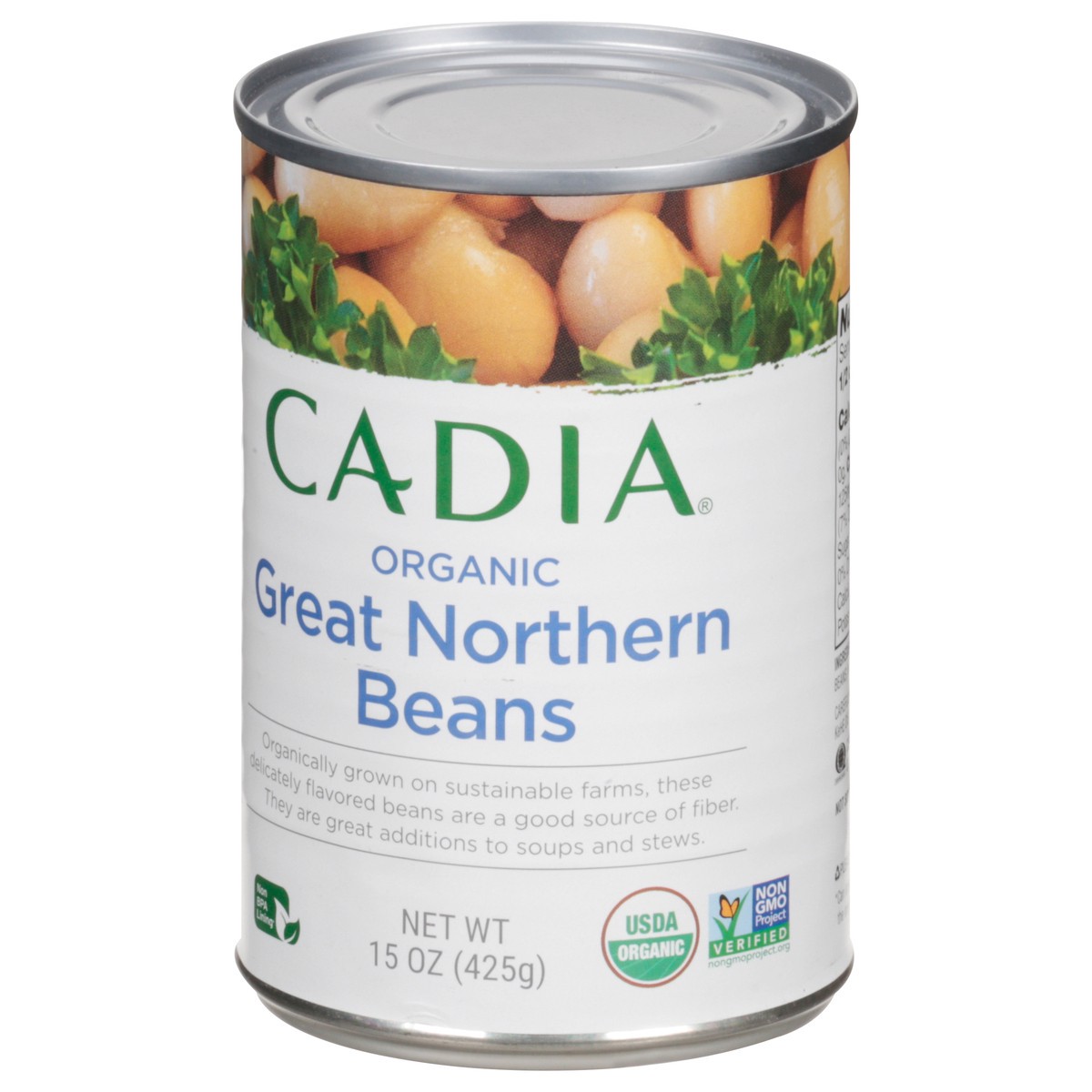 slide 8 of 13, Cadia Organic Great Northern Beans 15 oz, 15 oz