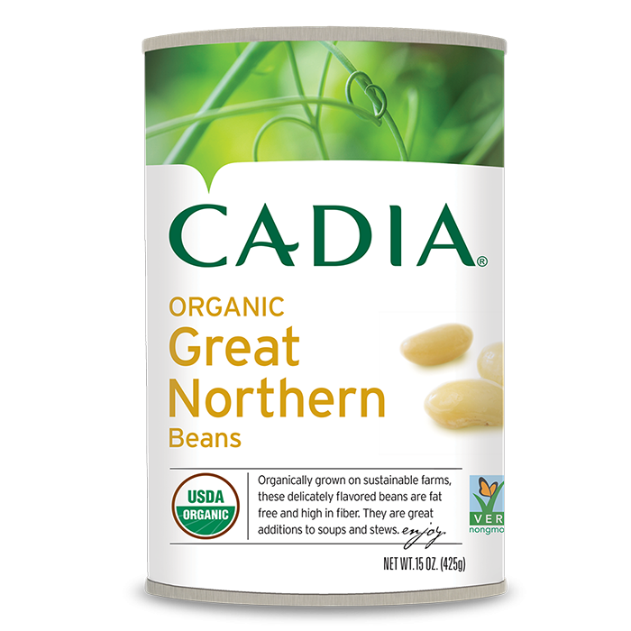 slide 1 of 1, Cadia Organic Great Northern Beans, 15 oz