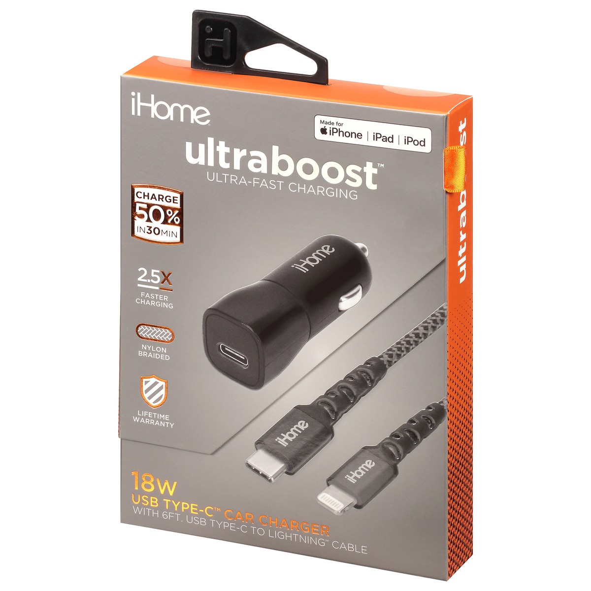 slide 2 of 11, iHome Ultraboost 18 Watts USB Type-C Car Charger 1 ea, 1 ct