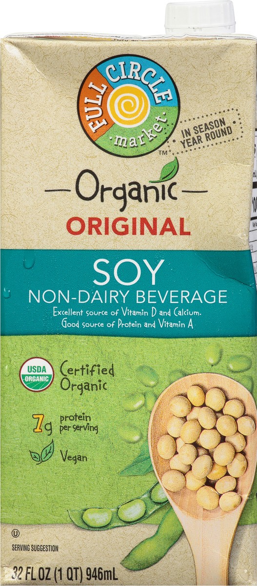 slide 2 of 9, Full Circle Market Organic Original Soy Non-Dairy Beverage 32 fl oz, 32 fl oz