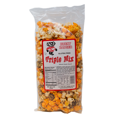 slide 1 of 1, Bucky Badger Triple Mix Popcorn, 8 oz