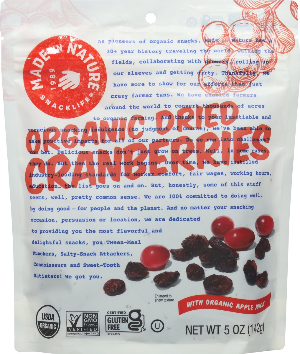 slide 6 of 9, Made in Nature Dried Organic Cranberries 5 oz, 5 oz