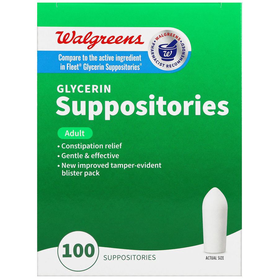 slide 3 of 5, Walgreens Glycerin Suppositories, 100 ct