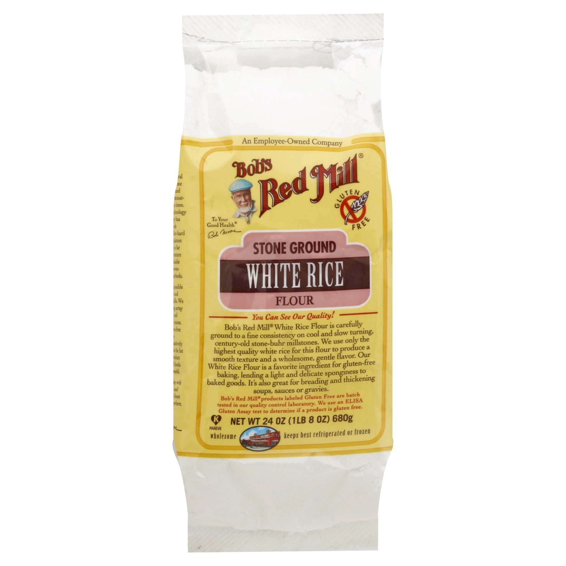 slide 1 of 1, Bob's Red Mill Stone Ground White Rice Flour, 24 oz