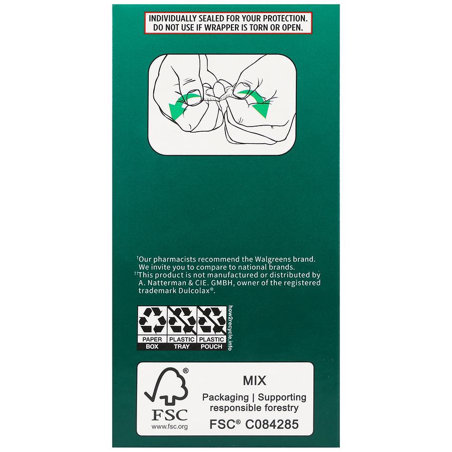 slide 5 of 5, Walgreens Gentle Laxative Suppositories, 30 ct