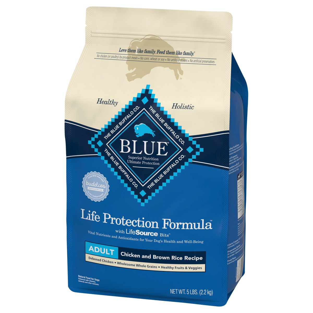 slide 3 of 8, Blue Buffalo Life Protection Formula Adult Dry Dog Food, Helps Build and Maintain Strong Muscles, Made with Natural Ingredients, Chicken & Brown Rice Recipe, 5-lb Bag, 5 lb