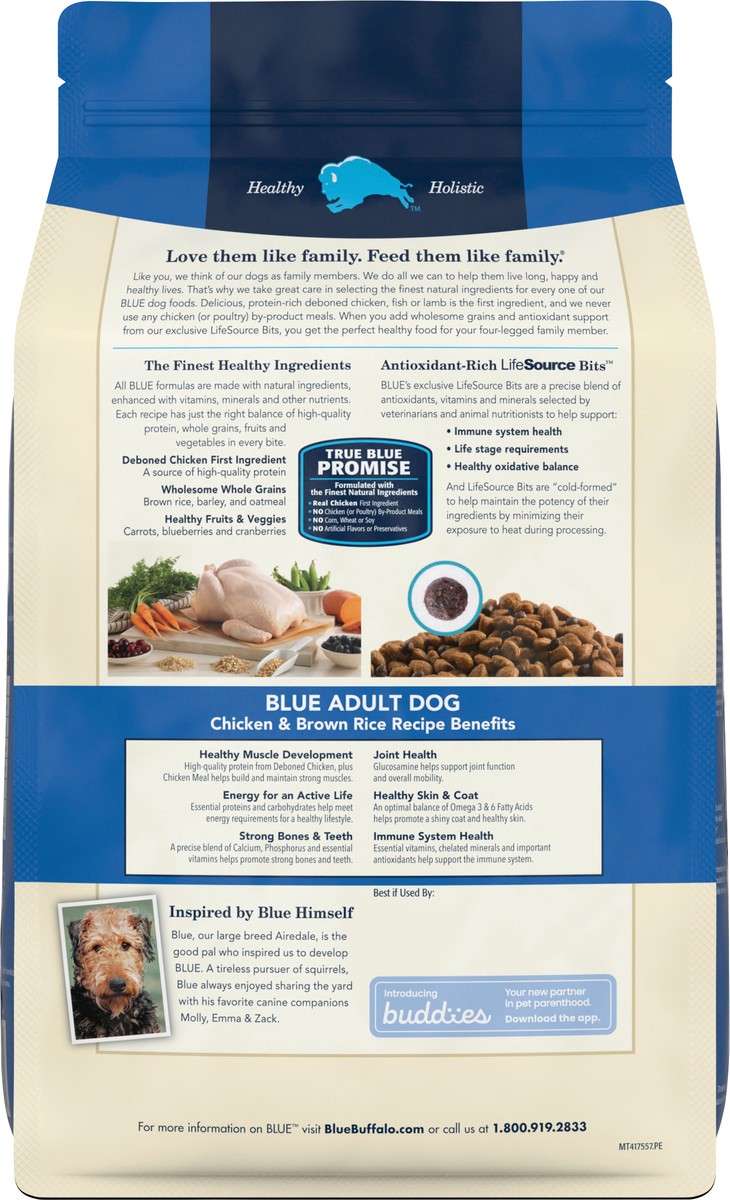 slide 8 of 8, Blue Buffalo Life Protection Formula Adult Dry Dog Food, Helps Build and Maintain Strong Muscles, Made with Natural Ingredients, Chicken & Brown Rice Recipe, 5-lb Bag, 5 lb