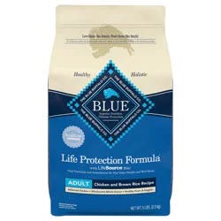Blue Buffalo Life Protection Formula Adult Dry Dog Food, Helps Build and Maintain Strong Muscles, Made with Natural Ingredients, Chicken & Brown Rice Recipe, 5-lb Bag